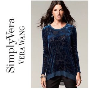 Vera Wang Velvet burnout tunic